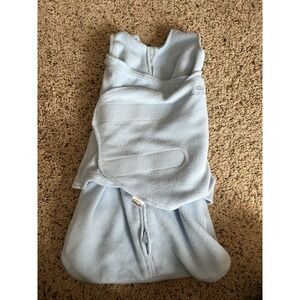 HALO Sleepsack 100% Cotton Swaddle - Baby Blue, Newborn
